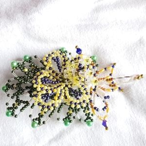 Custom Handmade Flowers Beads Hair Accessory